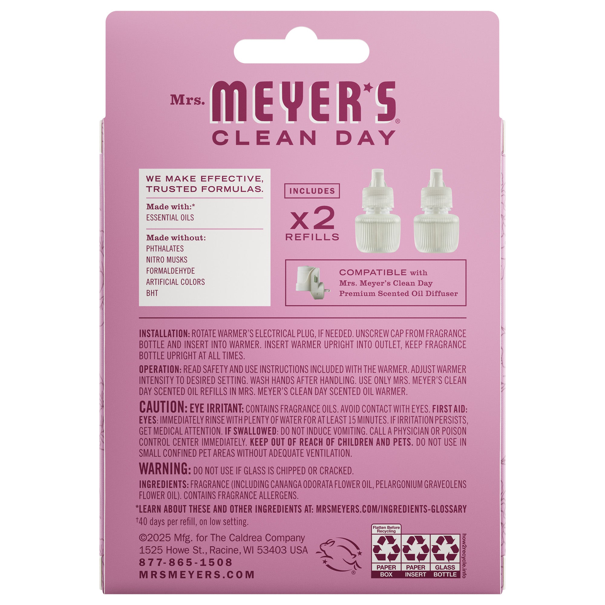 Peony Plug In Scented Oil Refill, 2-Pack - Image 2