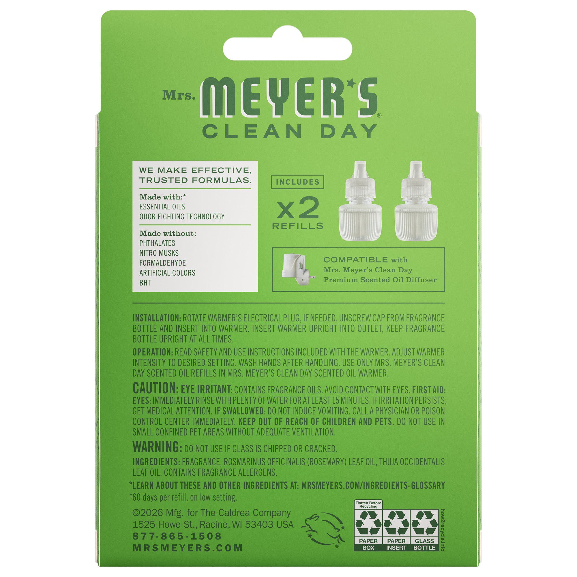 Fresh Cut Grass Plug In Scented Oil Refill, 2-Pack - Image 3